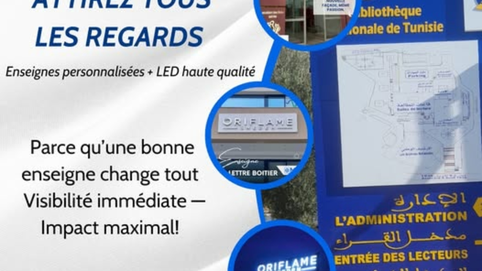 enseigne lumineuse tunis